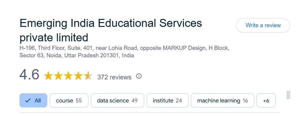 Emerging India Analytics Google Rating